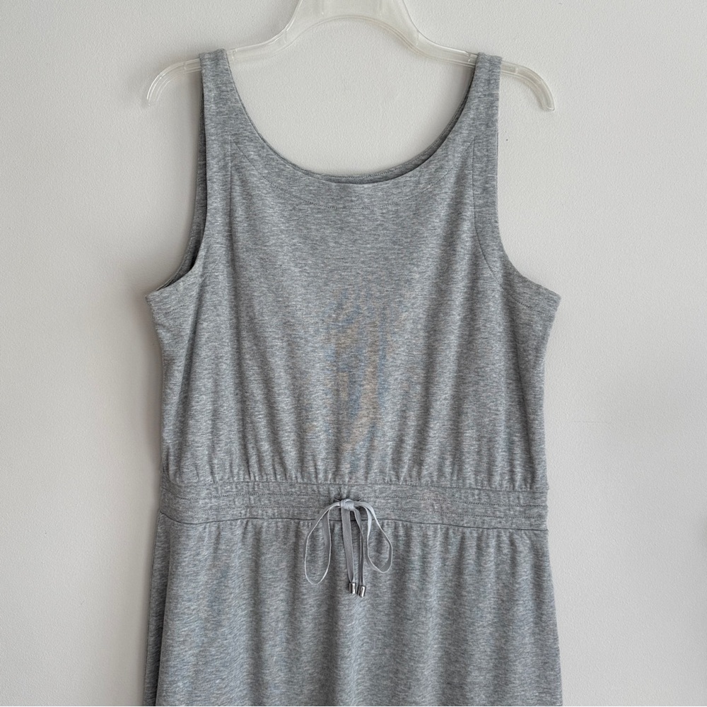 Haven Well Within Womens Cotton Interlock Tie Waist Midi Dress Gray Size Large - Picture 6 of 8